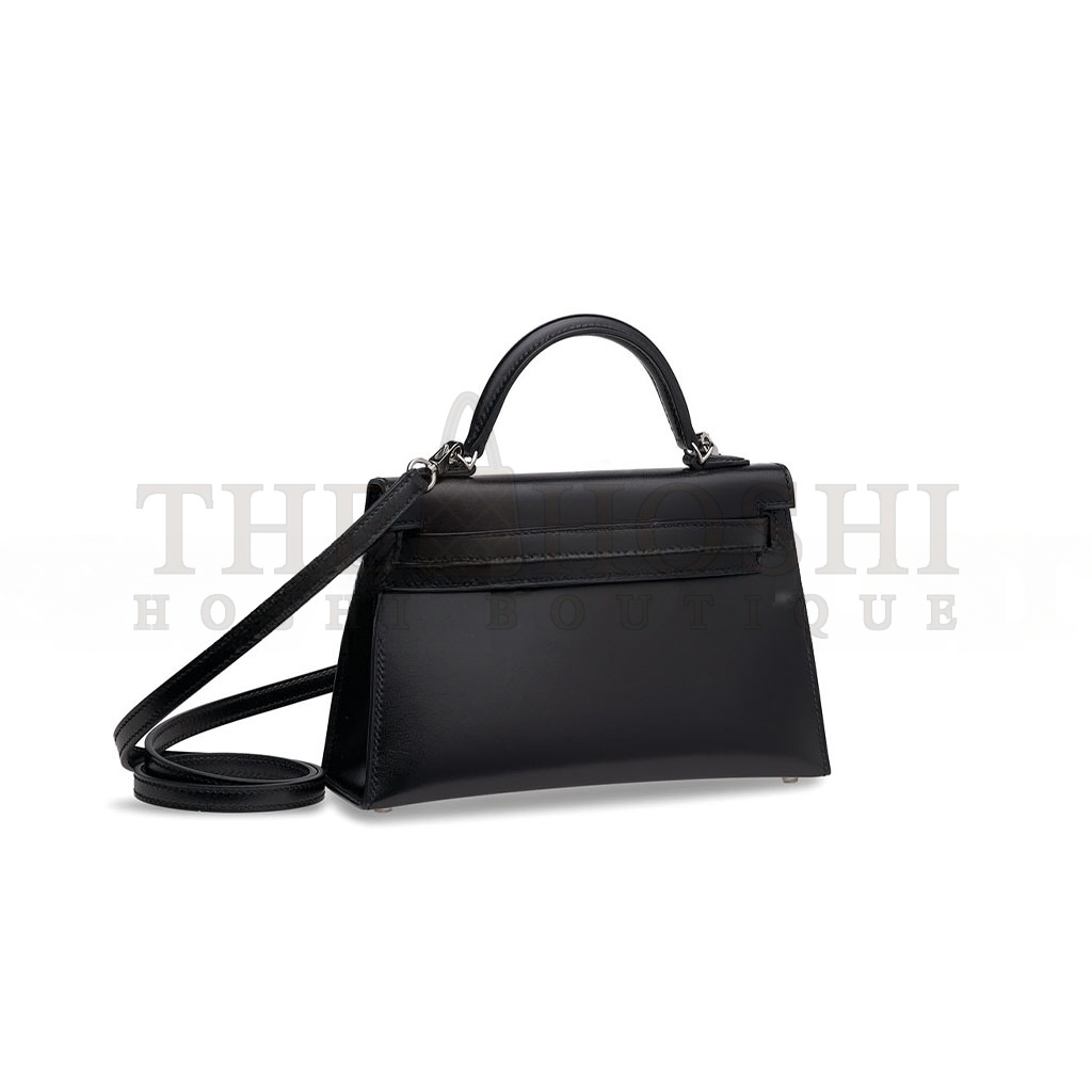 H**me5 MINI KELLY II BOX LEATHER  WITH PALLADIUM HARDWARE (19*12*5.5cm) Master Quality